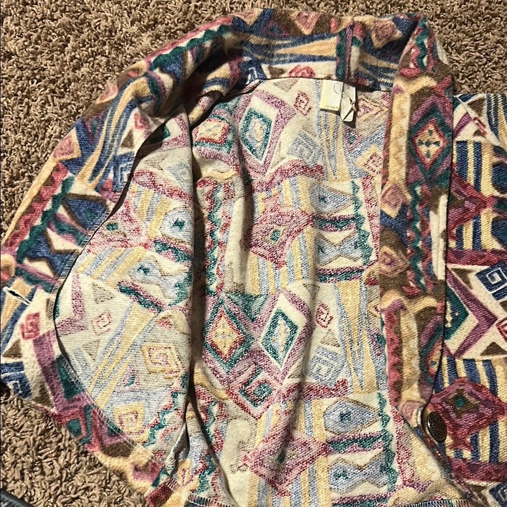 Colorful Geometric Patterned Jacket - Picture 4 of 4